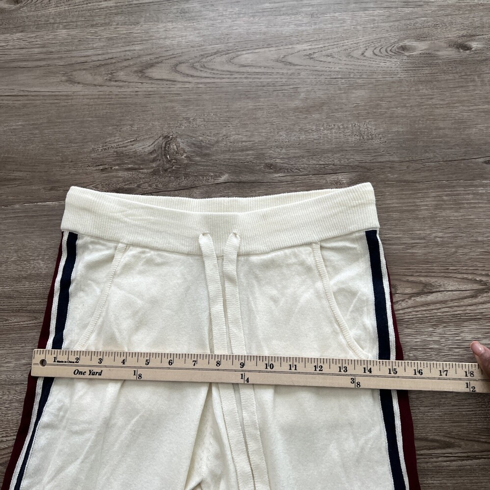Faherty Sconset Jogger‎ Womens Small Ivory Stripe Cashmere Blend NWT - Picture 9 of 16